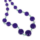 Vintage Purple Glass Bead Flapper Necklace