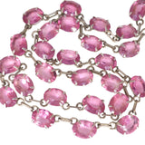 Antique Silver Pink Paste Necklace