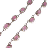Antique Silver Pink Paste Necklace
