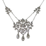 Antique Belle Époque Silver Paste Necklace