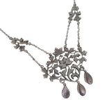 Antique Belle Époque Silver Paste Necklace