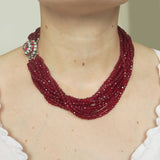 Vintage 1964 Christian Dior Red Bead Necklace