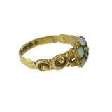 Antique Georgian 12ct Gold Opal Floral Dress Ring