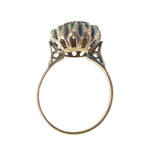 Vintage Gold Emerald & Ruby Solitaire Ring