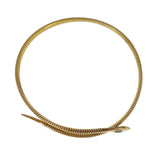 Antique German Kollmar and Jourdan Rolled Gold Snake Necklace