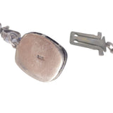 Antique Silver Moonstone Collet Necklace