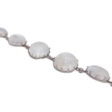 Antique Silver Moonstone Collet Necklace