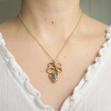 Antique Edwardian Gold Plated Snake Pendant