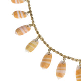 Antique Cone Shell Beaded Chain Necklace