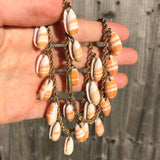 Antique Cone Shell Beaded Chain Necklace