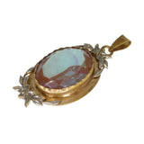 Antique Edwardian Saphiret Glass Pendant