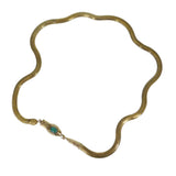 Antique Rolled Gold Snake Chain Necklace