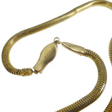 Antique Rolled Gold Snake Chain Necklace