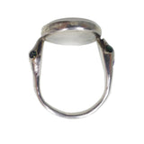 Vintage Silver Opal Snake Ring