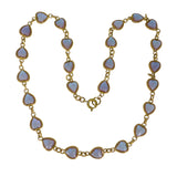 Antique Saphiret Glass Heart Necklace