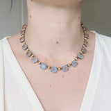 Antique Saphiret Glass Riviere Necklace