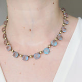 Antique Saphiret Glass Riviere Necklace