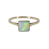 Antique 9ct Gold Square Cut Opal Ring