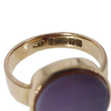 Antique 9ct Gold Sardonyx Solitaire Ring