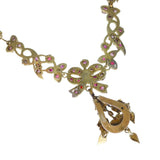 Antique Victorian Sri Lankan Pink Sapphire & Topaz Necklace