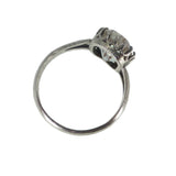 Antique Silver Saphiret Glass Ring