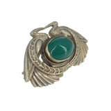 Antique Jugendstil Figural Stork Glass Brooch