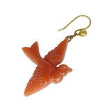 Vintage 1940s Celluloid Swallow Earrings