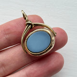 Antique Gold Plated Sardonyx Swivel Fob Seal