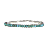 Antique Silver Turquoise Eternity Bracelet