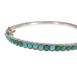 Antique Silver Turquoise Eternity Bracelet