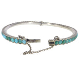 Antique Silver Turquoise Eternity Bracelet