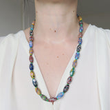Antique Venetian Matte Glass Trade Bead Necklace