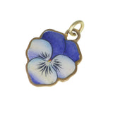 Antique Edwardian Enamel Purple Pansy Charm