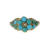 Antique Victorian Gold Forget Me Not Locket Ring