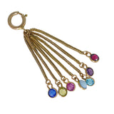 Antique Art Deco Rainbow Glass Albertina Tassel Charm