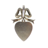 Antique Silver Turquoise Heart & Bow Charm