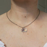 Antique Silver Moonstone Charm