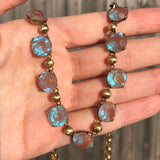 Antique Saphiret Glass Riviere Necklace