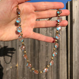 Antique Saphiret Glass Riviere Necklace