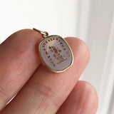 Antique In 'Advsersis Etiam Fide' Ivy Gold Charm