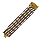 Antique Georgian Woven Pinchbeck Paste Bracelet