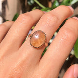 Antique Victorian Gold Agate Solitaire Alfred James Howe Ring