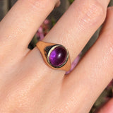 Vintage 9ct Gold Amethyst Solitaire Ring
