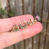 Antique Murrle Bennett Celestial Gold Ruby & Pearl Pin Brooch
