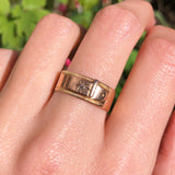 Antique Victorian Coley Brothers Gold & Diamond Buckle Ring
