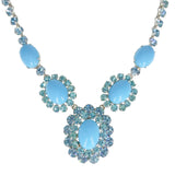 Vintage Mid Century Christian Dior Mitchel Maer Blue Glass Necklace