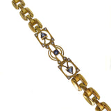 Vintage Art Deco Rolled Gold Geometric Panel Bracelet