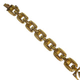 Vintage Art Deco Rolled Gold Geometric Panel Bracelet
