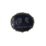 Antique Onyx 'Et Se Taire' Ear & Eye Rebus Fob