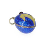 Antique Art Deco Russian Silver Enamel Garnet Egg Charm